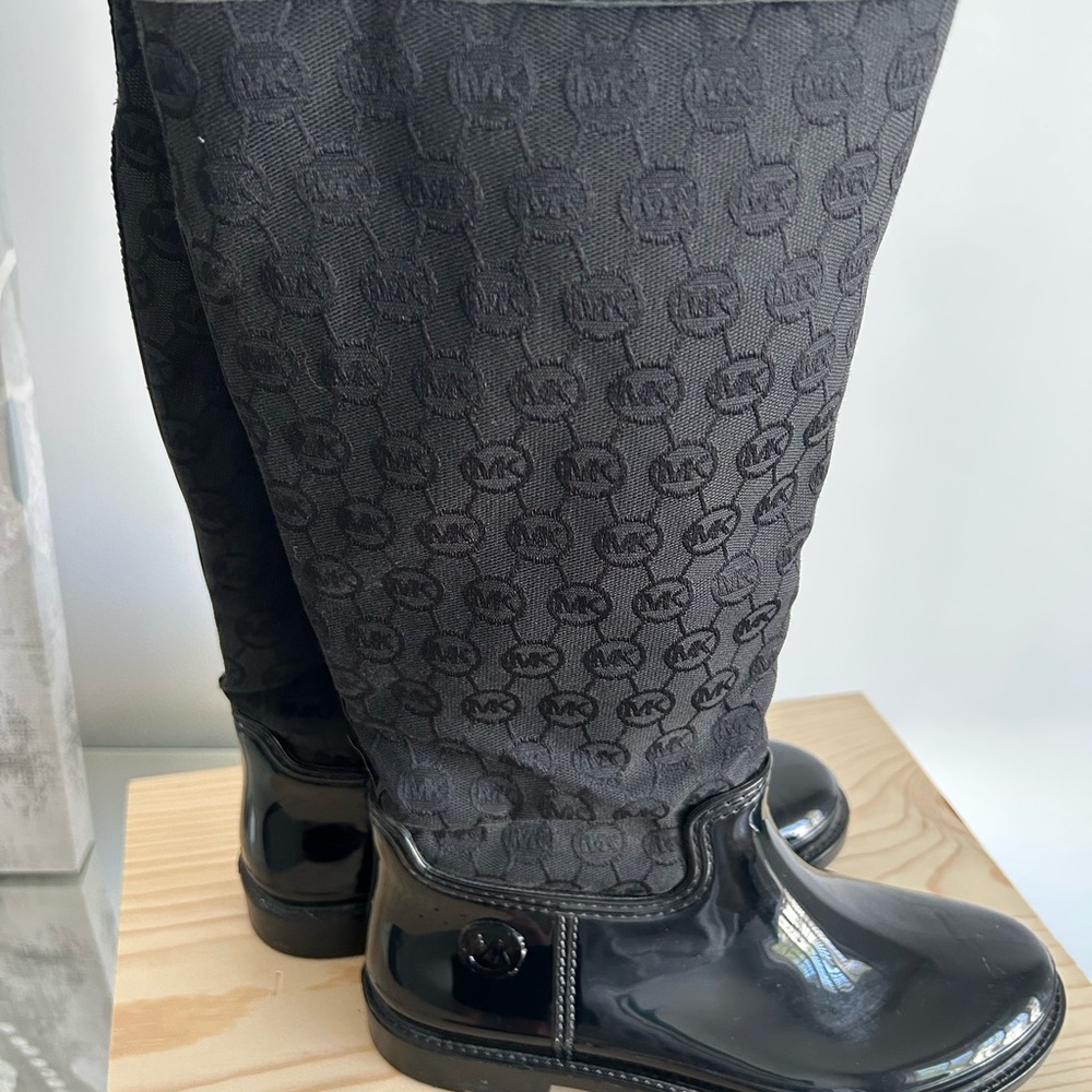 Black MK Logo Winter Boots